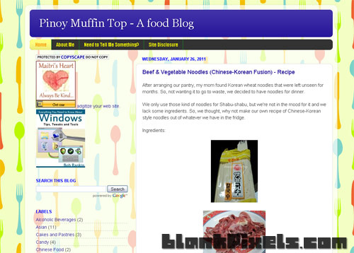 Blog Design: PinoyMuffinTop.com (Makeover)