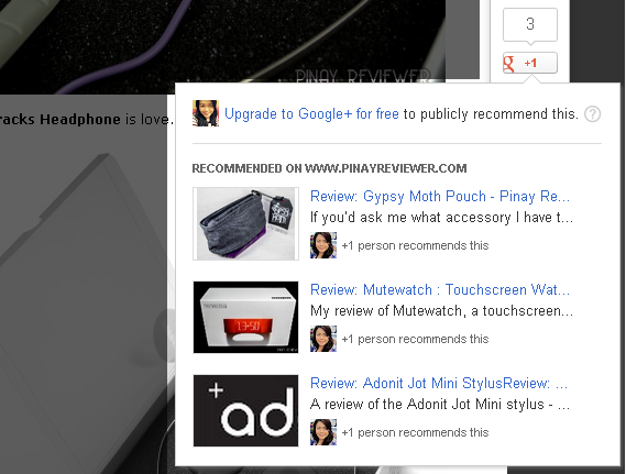 Google Plus Shows Recommended Posts