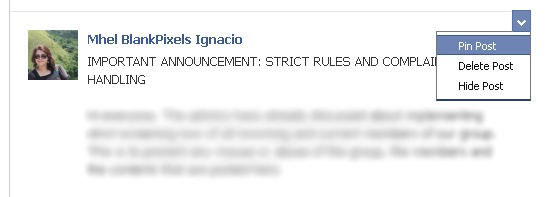 Facebook Group Pin Post Feature : Finally!