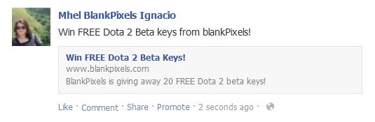 Free Dota 2 beta keys giveaway sample entry