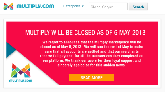 Multiply is Closing Down by May 6, 2013 : A Look Back