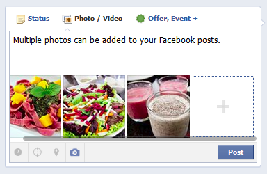 You can add multiple photos to one post